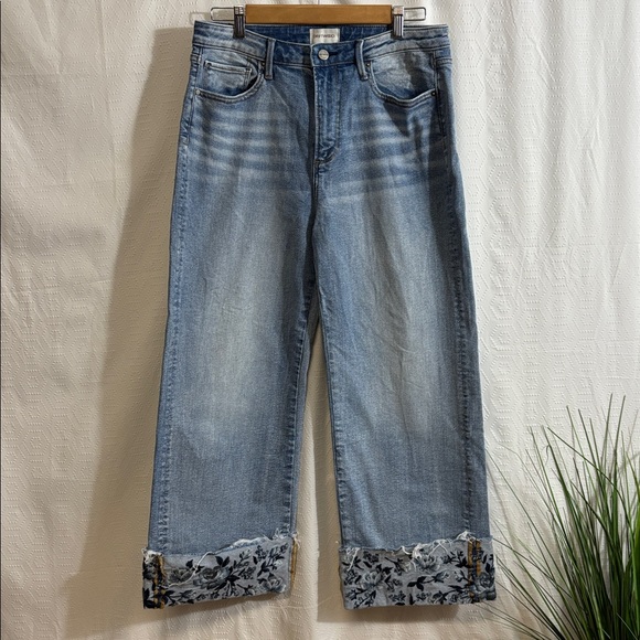 Driftwood Women's Pants Sz 29 Jeans Charlee Embroidered Cuff - Picture 2 of 9